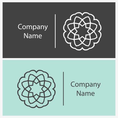 Dairesel logolu kart şablonu