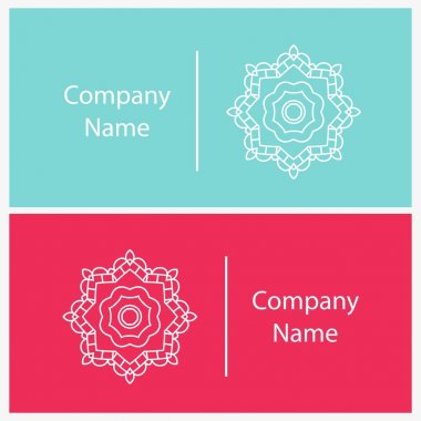 Dairesel logolu kart şablonu