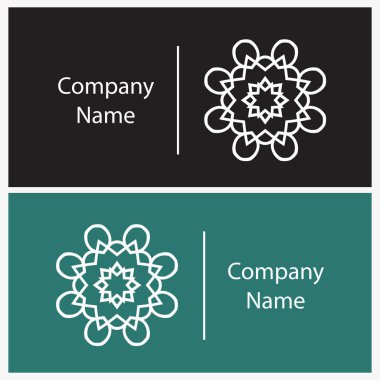 Dairesel logolu kart şablonu