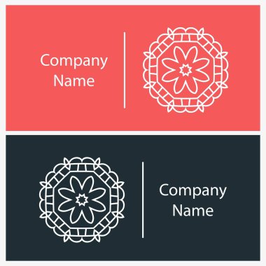 Dairesel logolu kart şablonu