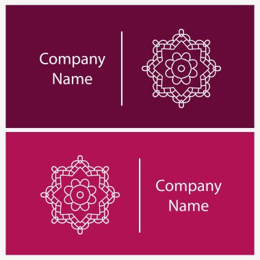 Dairesel logolu kart şablonu