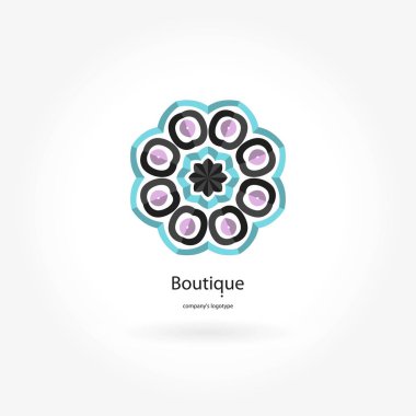 Vintage güzel dairesel logo