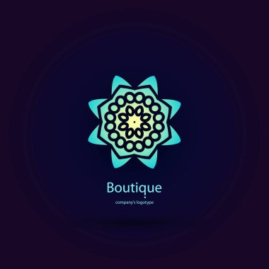 Vintage güzel dairesel logo