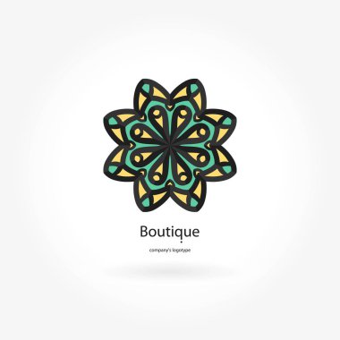 Vintage güzel dairesel logo