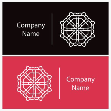 Dairesel logolu kart şablonu