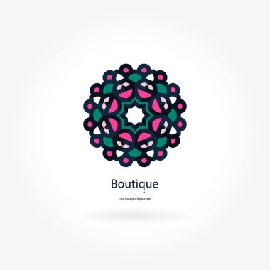 Vintage güzel dairesel logo