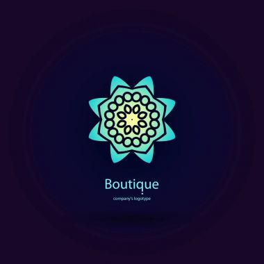 Vintage güzel dairesel logo