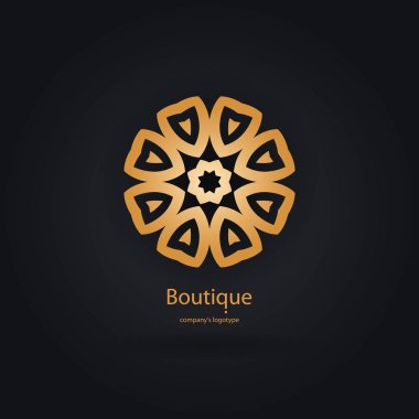 Vintage güzel dairesel logo