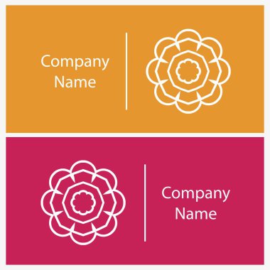 Dairesel logolu kart şablonu