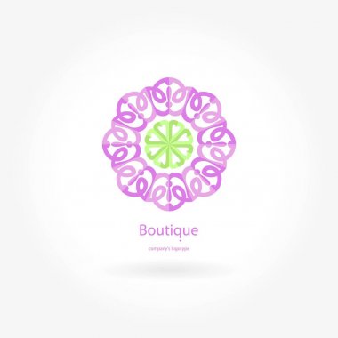 Vintage güzel dairesel logo