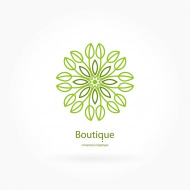 Vintage güzel dairesel logo