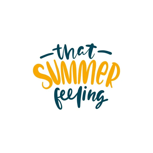 Esa es la letra de la sensación de verano — Archivo Imágenes Vectoriales