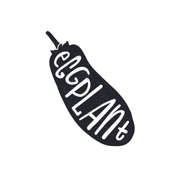 Silhouette de légumes aubergine — Image vectorielle