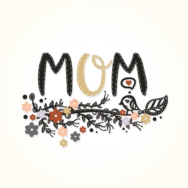 Lettering. Mothers Day — Stock Vector