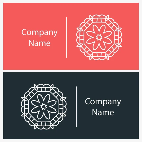 Dairesel logolu kart şablonu