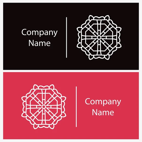 Dairesel logolu kart şablonu