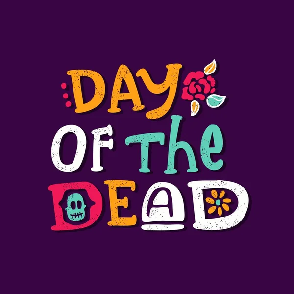 Día de los Muertos. Letras — Vector de stock