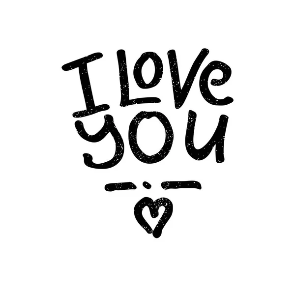 I love you lettering — Stock Vector