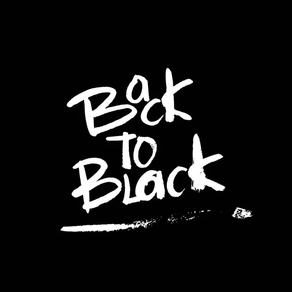 Voltar a letras pretas — Vetor de Stock