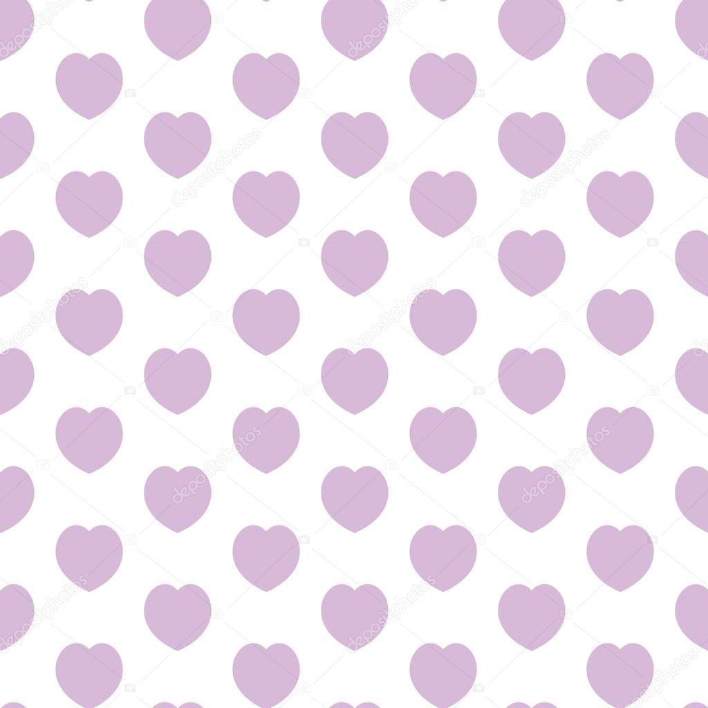 Seamless pattern of pastel hearts