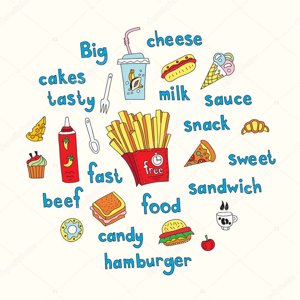 Fast food icons 