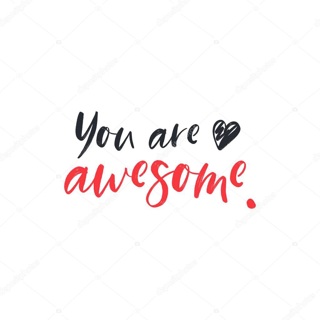 You are awesome lettering