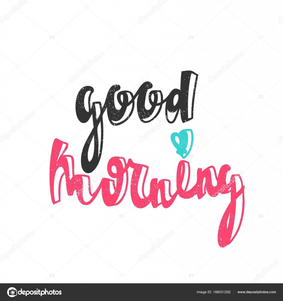 Good Morning Modern Lettering Stock Vector C Wewhitelist 166031292