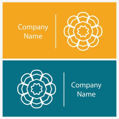 Dairesel logolu kart şablonu