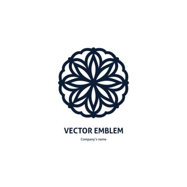 Vintage güzel dairesel logo