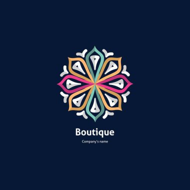 Vintage güzel dairesel logo