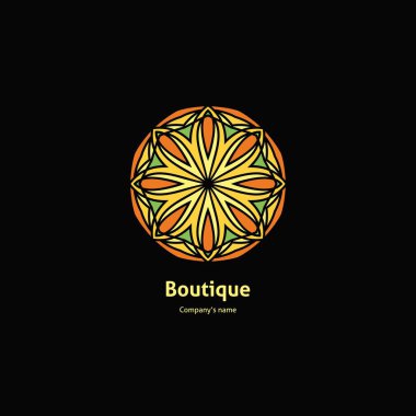 Vintage güzel dairesel logo