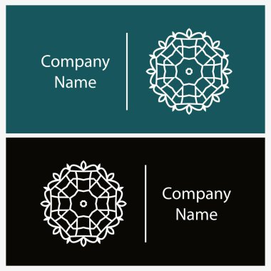 Dairesel logolu kart şablonu