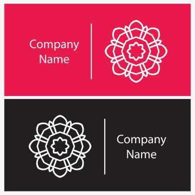 Dairesel logolu kart şablonu