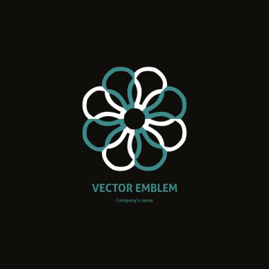 Vintage güzel dairesel logo