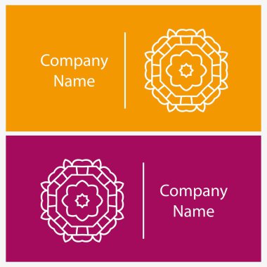 Dairesel logolu kart şablonu