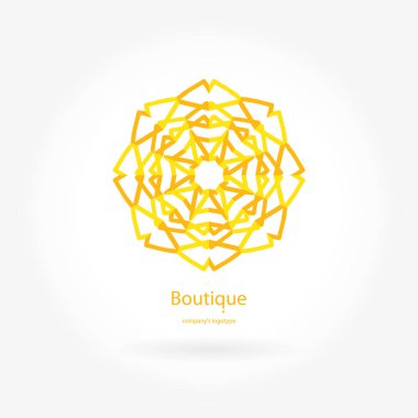 Vintage güzel dairesel logo