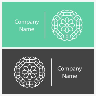 Dairesel logolu kart şablonu