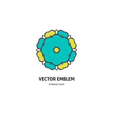 Vintage güzel dairesel logo