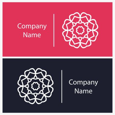 Dairesel logolu kart şablonu