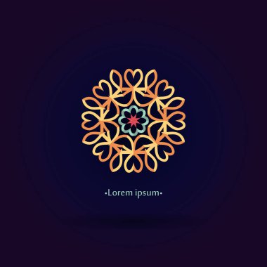 Vintage güzel dairesel logo