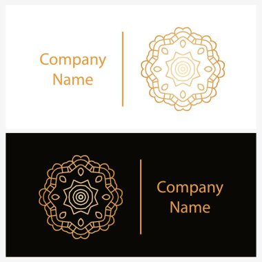 Dairesel logolu kart şablonu