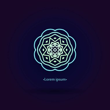 Vintage güzel dairesel logo