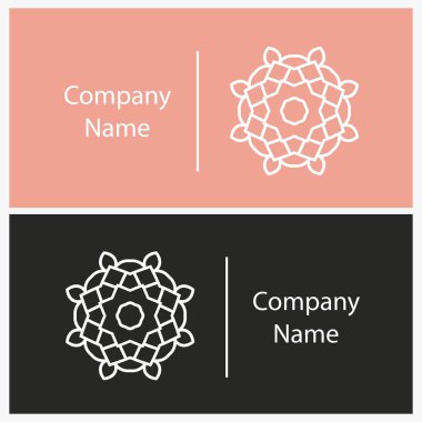 Dairesel logolu kart şablonu