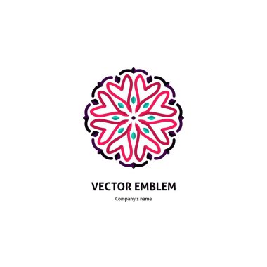 Vintage güzel dairesel logo