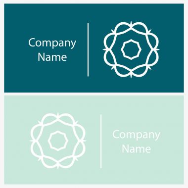 Dairesel logolu kart şablonu