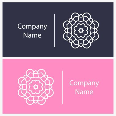 Dairesel logolu kart şablonu