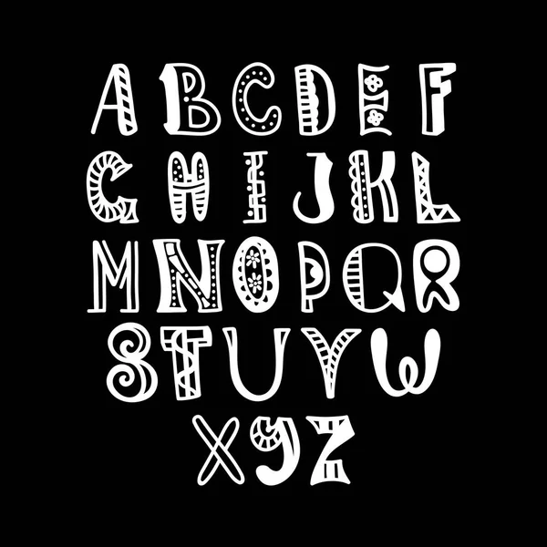 Dekoratives englisches Alphabet. — Stockvektor