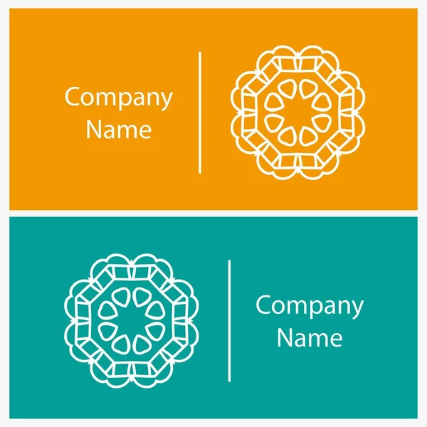 Dairesel logolu kart şablonu