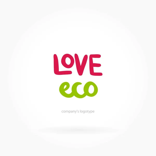 Amor Eco letras — Vector de stock