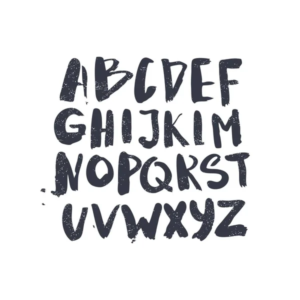 Engelse handgeschreven alfabet — Stockvector